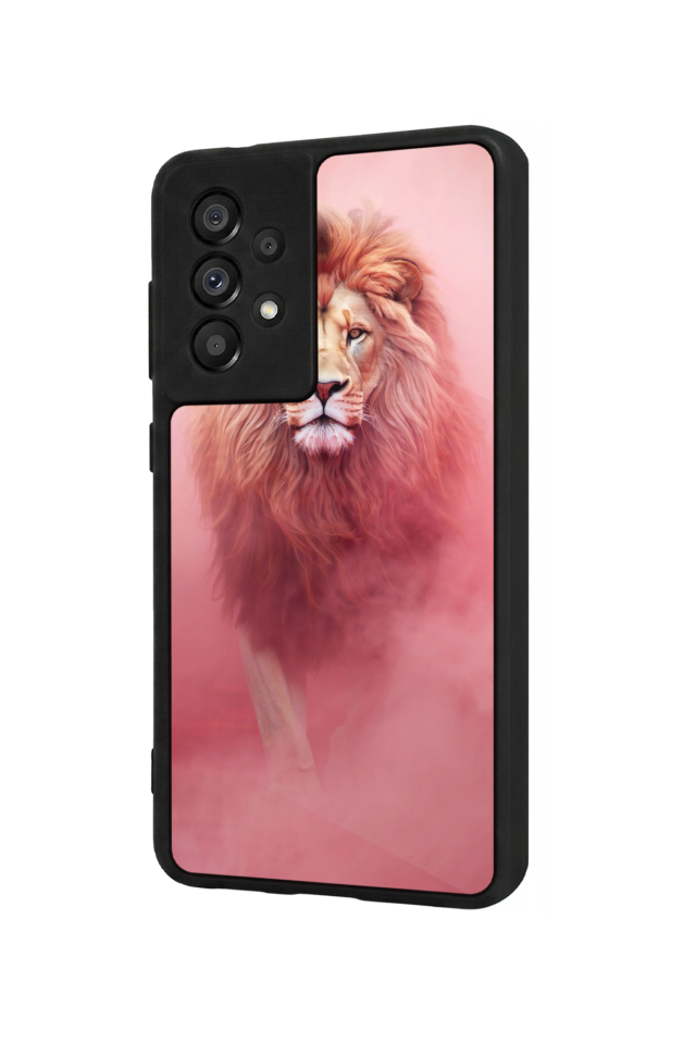 Samsung Galaxy A73 Uyumlu Aslan Tasarımlı Glossy Premium Kılıf