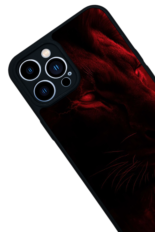 iPhone 13 Pro Max Uyumlu Aslan Tasarımlı Glossy Premium Kılıf