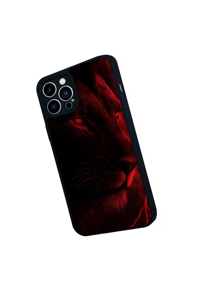 iPhone 13 Pro Max Uyumlu Aslan Tasarımlı Glossy Premium Kılıf