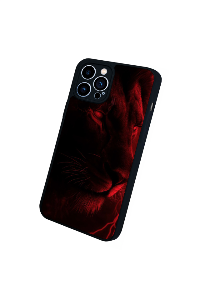 iPhone 13 Pro Max Uyumlu Aslan Tasarımlı Glossy Premium Kılıf