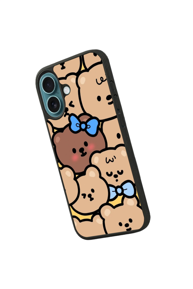 iPhone 16 Plus Uyumlu Ayı Tasarımlı Glossy Premium Kılıf