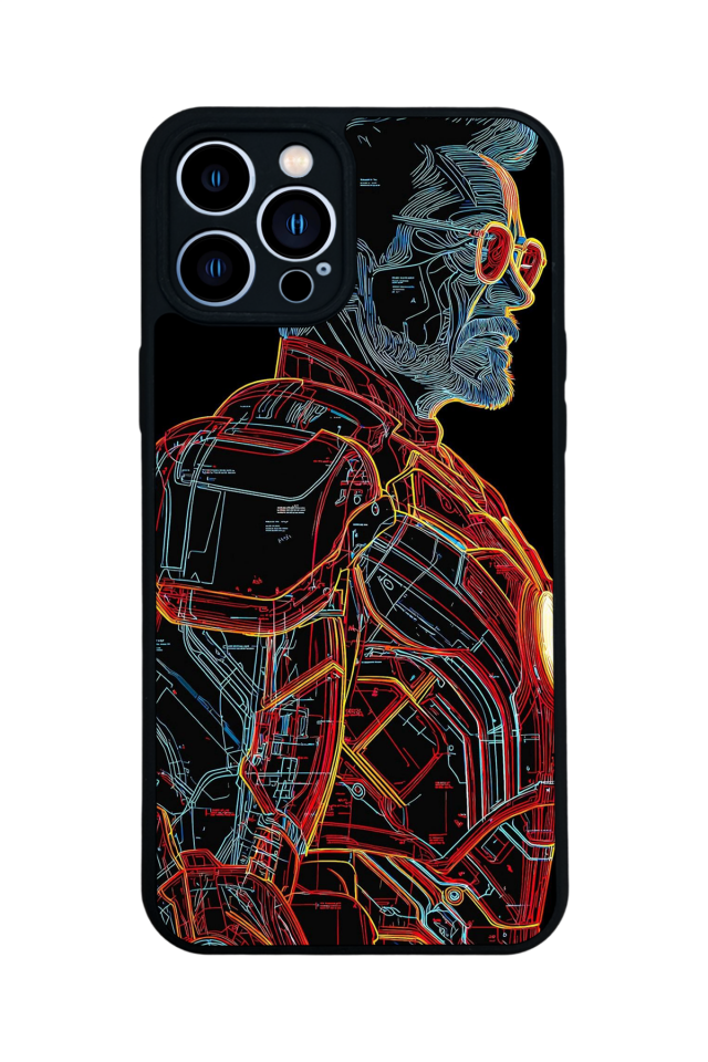 iPhone 12 Pro Max Uyumlu Iron Man ( Demir Adam ) Tasarımlı Glossy Premium Kılıf
