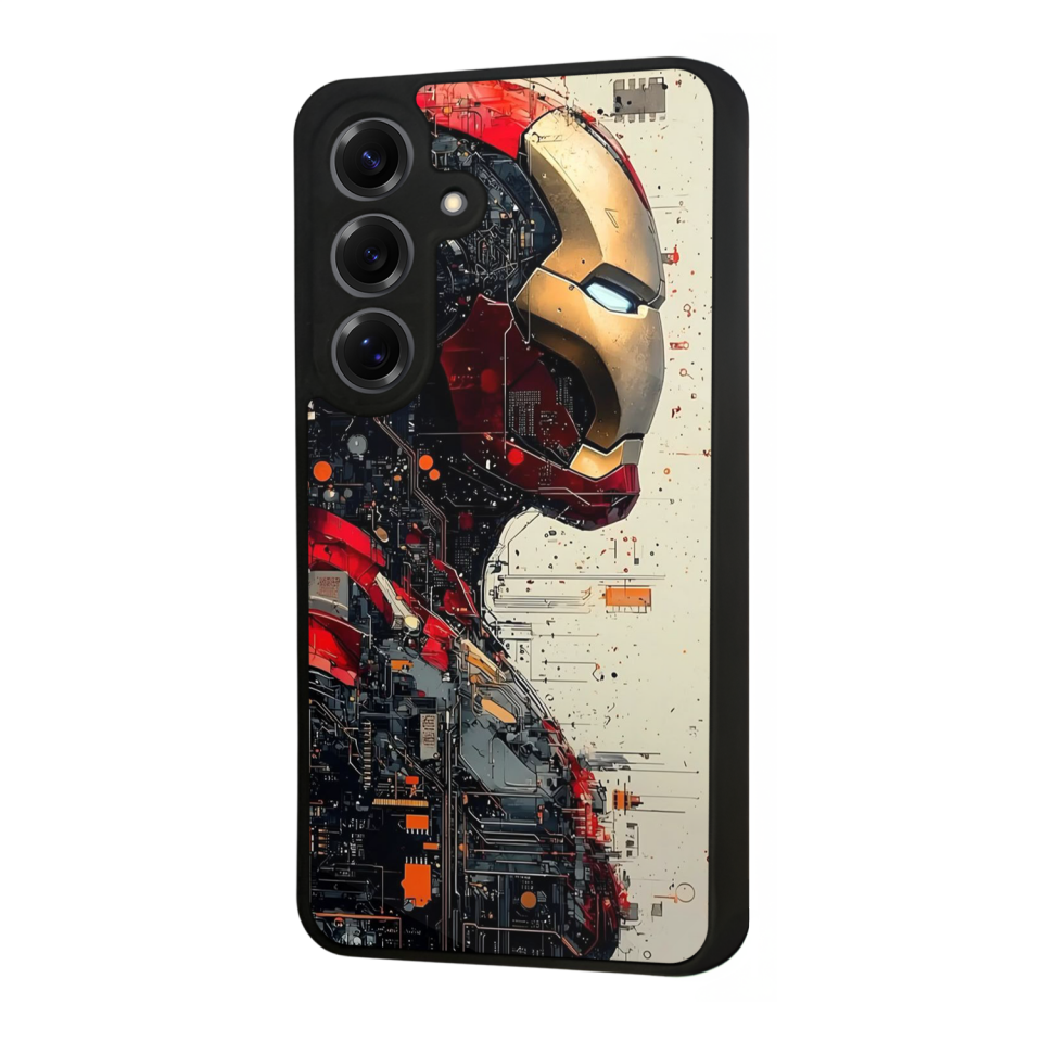 Samsung Galaxy S25 Uyumlu  Iron Man ( Demir Adam ) Tasarımlı Glossy Premium Kılıf