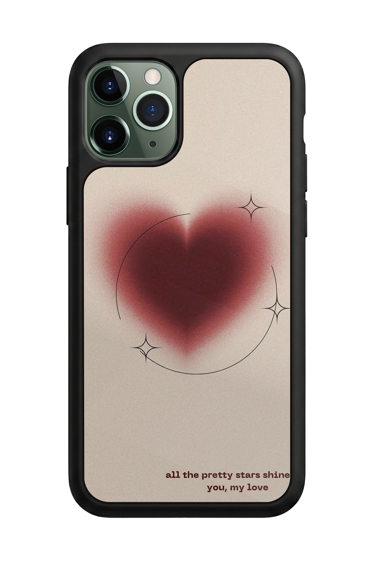 iPhone 11 Pro Uyumlu Kalp Love Tasarımlı Glossy Premium Kılıf