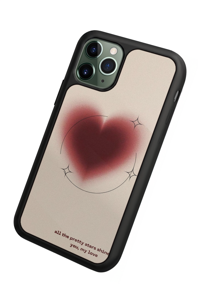 iPhone 11 Pro Uyumlu Kalp Love Tasarımlı Glossy Premium Kılıf