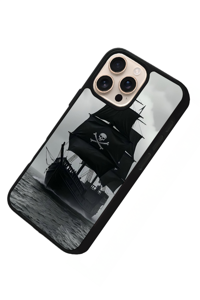 iPhone 16 Pro Uyumlu Korsan Tasarımlı Glossy Premium Kılıf
