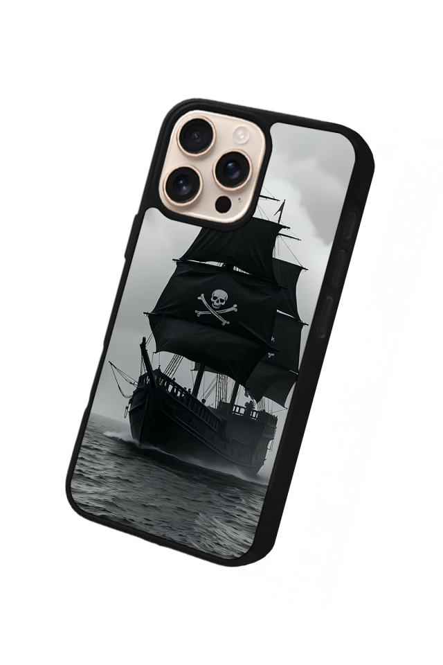 iPhone 16 Pro Uyumlu Korsan Tasarımlı Glossy Premium Kılıf