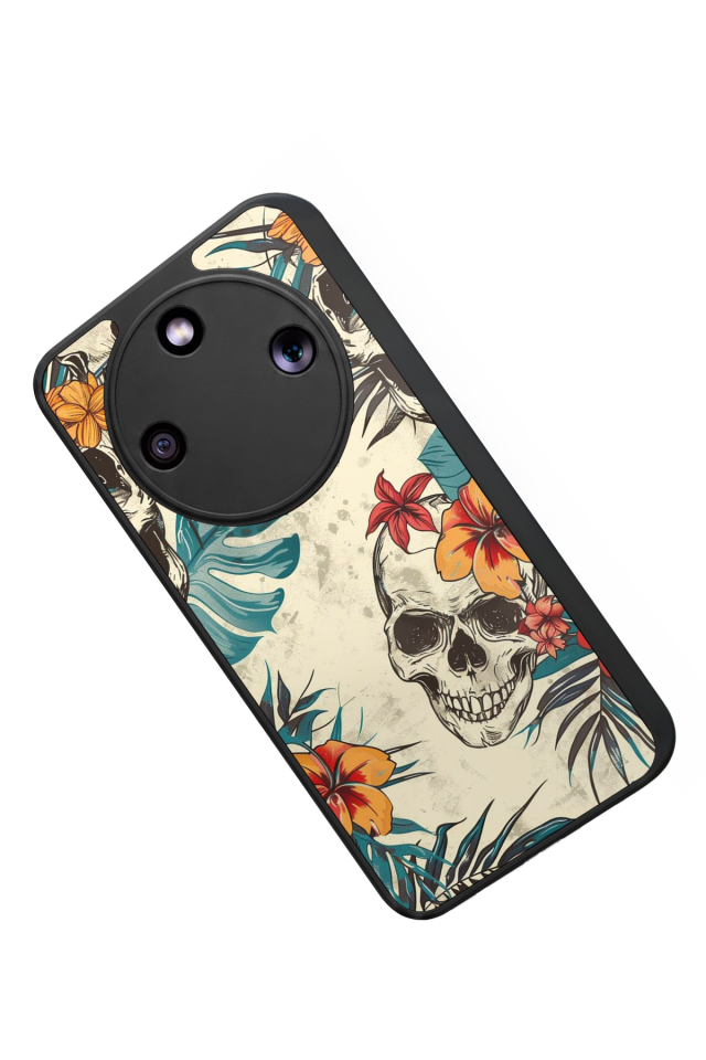 Honor Magic 8 Lite Uyumlu KuruKafa Tasarımlı Glossy Premium Kılıf