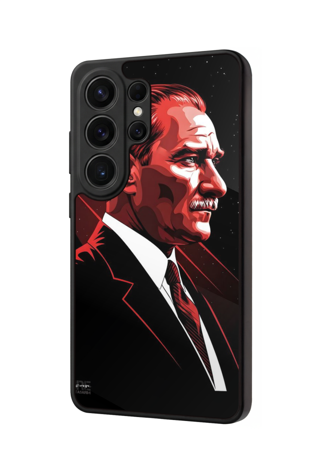 Samsung Galaxy S26 Ultra Uyumlu Mustafa Kemal Ataturk Tasarımlı Glossy Premium Kılıf