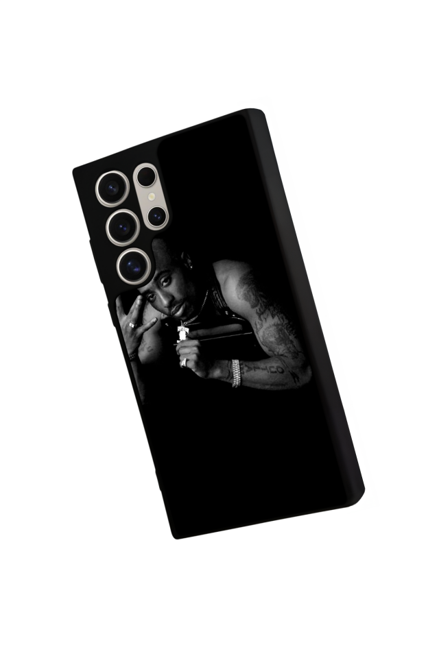 Samsung Galaxy S22 Ultra Uyumlu Tupac Tasarımlı Glossy Premium Kılıf