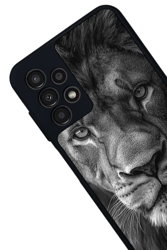 Samsung Galaxy A23 Uyumlu Aslan Tasarımlı Glossy Premium Kılıf