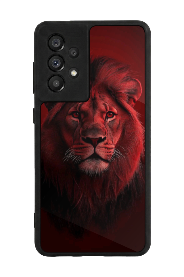 Samsung Galaxy A73 Uyumlu Aslan Tasarımlı Glossy Premium Kılıf