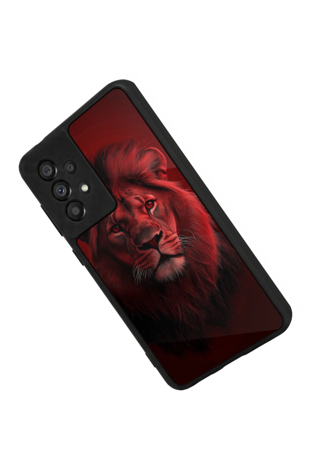 Samsung Galaxy A73 Uyumlu Aslan Tasarımlı Glossy Premium Kılıf