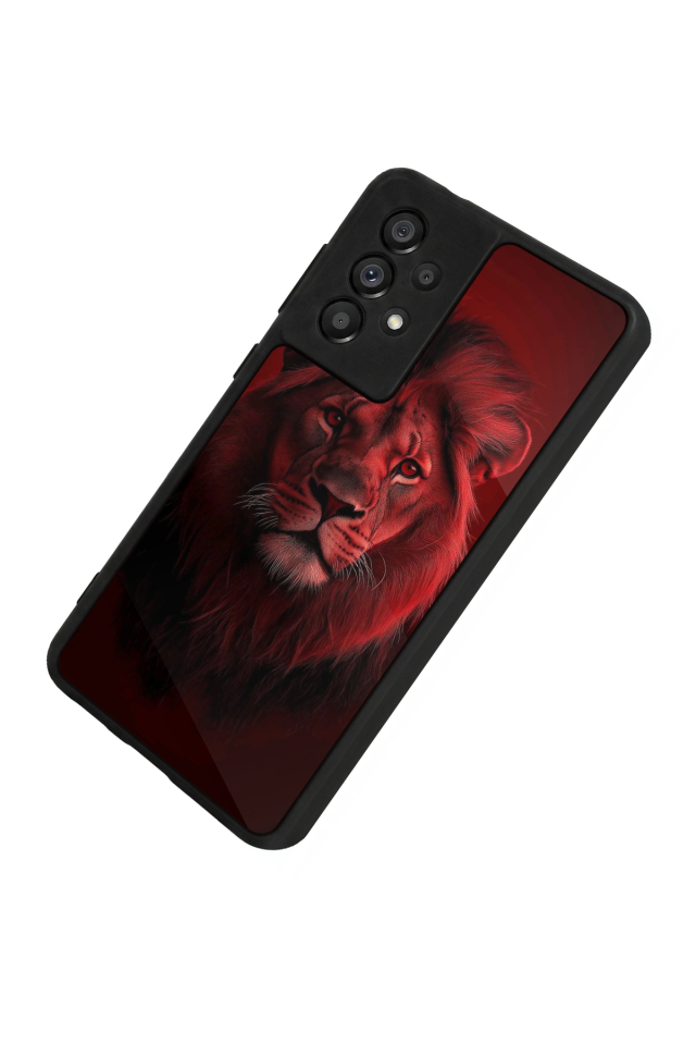 Samsung Galaxy A73 Uyumlu Aslan Tasarımlı Glossy Premium Kılıf