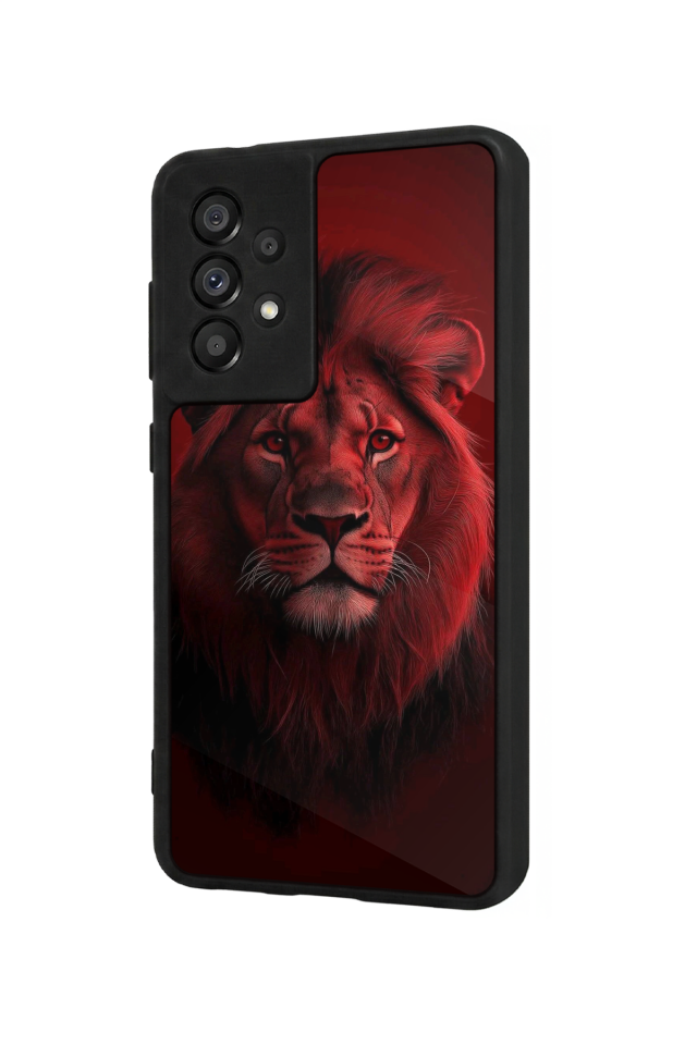 Samsung Galaxy A73 Uyumlu Aslan Tasarımlı Glossy Premium Kılıf