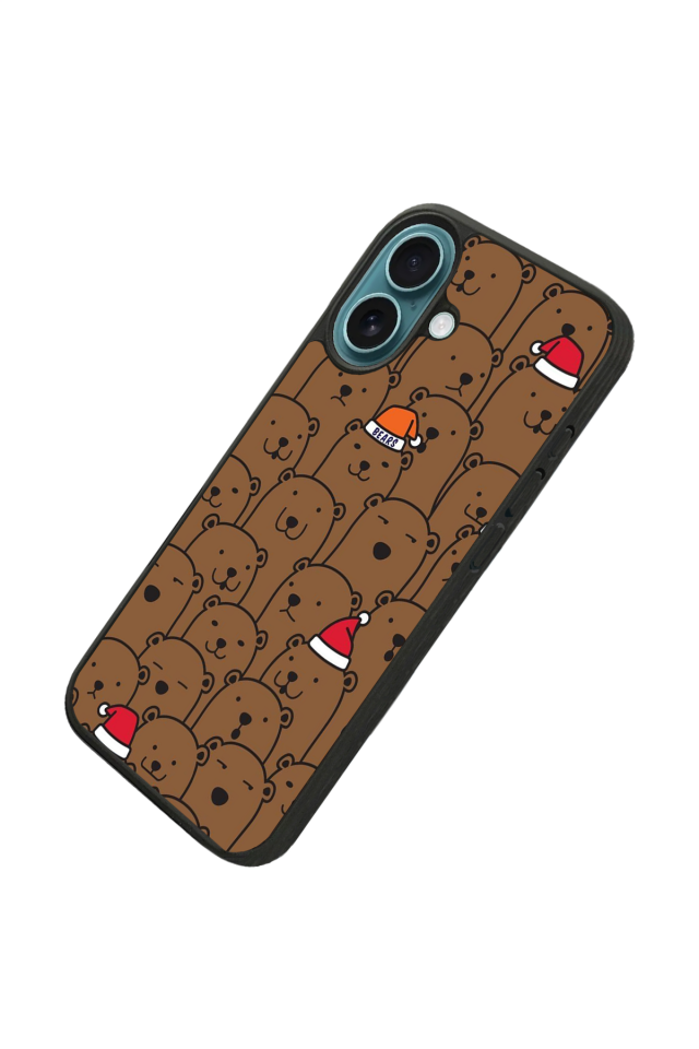 iPhone 16 Plus Uyumlu Ayı Tasarımlı Glossy Premium Kılıf