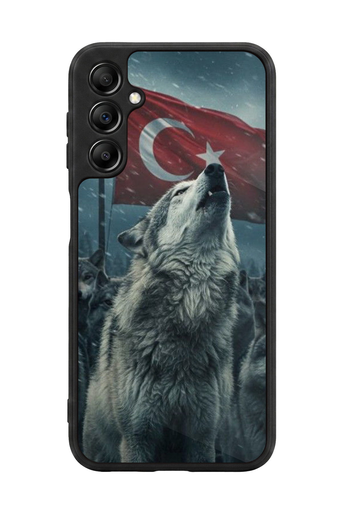 Samsung Galaxy A14 Uyumlu Bozkurt Tasarımlı Glossy Premium Kılıf
