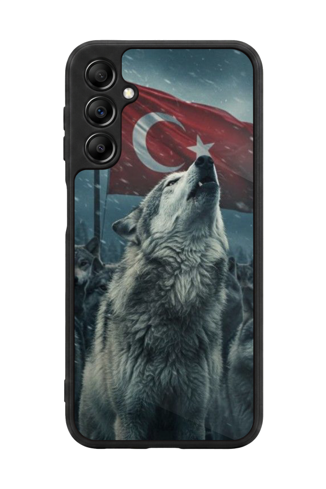 Samsung Galaxy A14 Uyumlu Bozkurt Tasarımlı Glossy Premium Kılıf