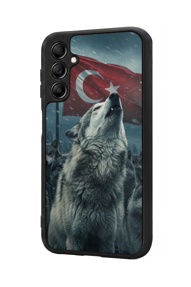 Samsung Galaxy A14 Uyumlu Bozkurt Tasarımlı Glossy Premium Kılıf