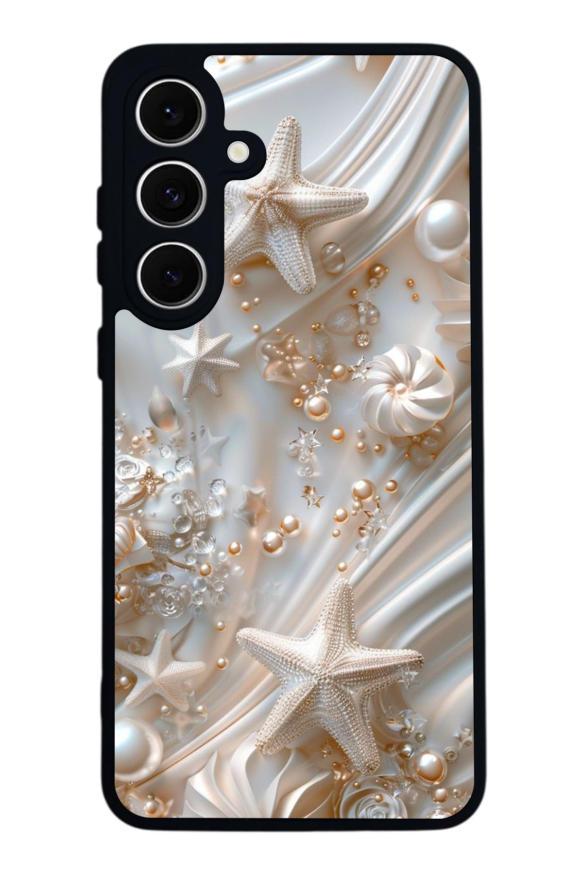 Samsung Galaxy S24 FE Uyumlu  İnci Tasarımlı Glossy Premium Kılıf
