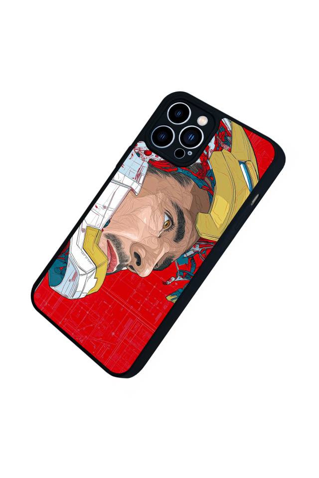 iPhone 12 Pro Max Uyumlu Iron Man ( Demir Adam ) Tasarımlı Glossy Premium Kılıf