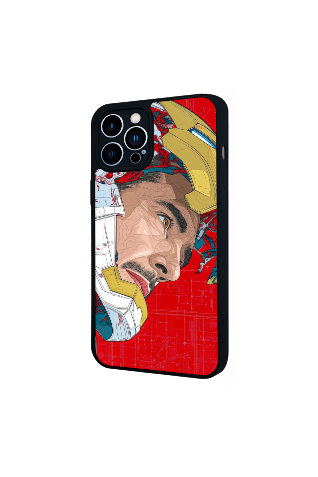 iPhone 12 Pro Max Uyumlu Iron Man ( Demir Adam ) Tasarımlı Glossy Premium Kılıf