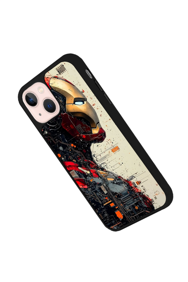 iPhone 13/14 Uyumlu  Iron Man ( Demir Adam ) Tasarımlı Glossy Premium Kılıf