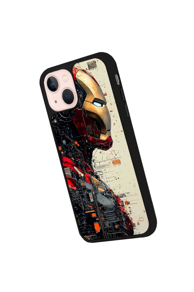 iPhone 13/14 Uyumlu  Iron Man ( Demir Adam ) Tasarımlı Glossy Premium Kılıf