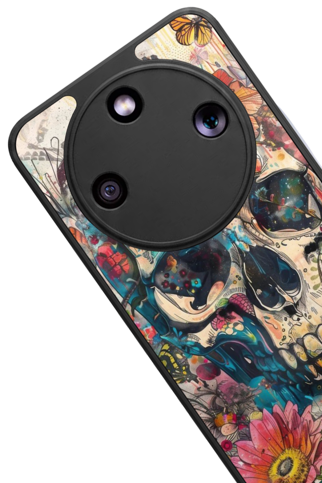 Honor Magic 8 Lite Uyumlu KuruKafa Tasarımlı Glossy Premium Kılıf