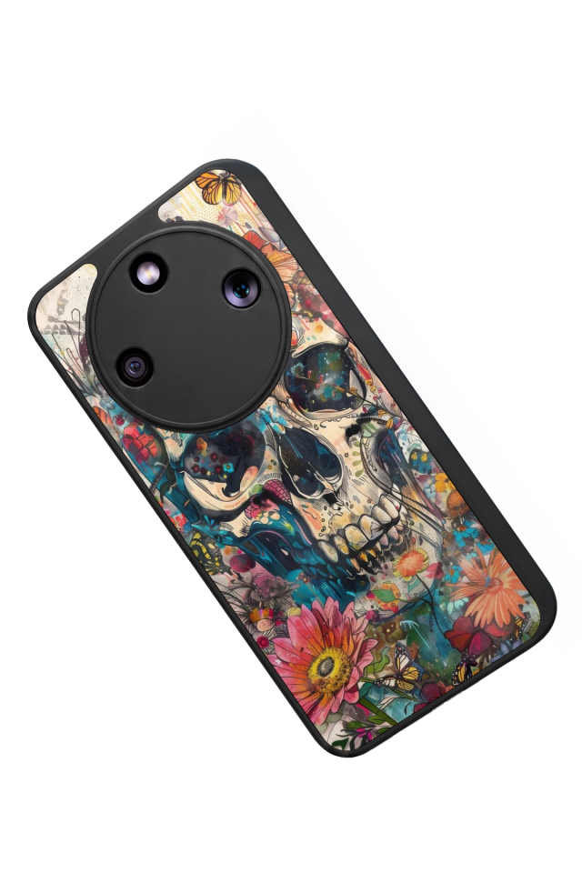 Honor Magic 8 Lite Uyumlu KuruKafa Tasarımlı Glossy Premium Kılıf