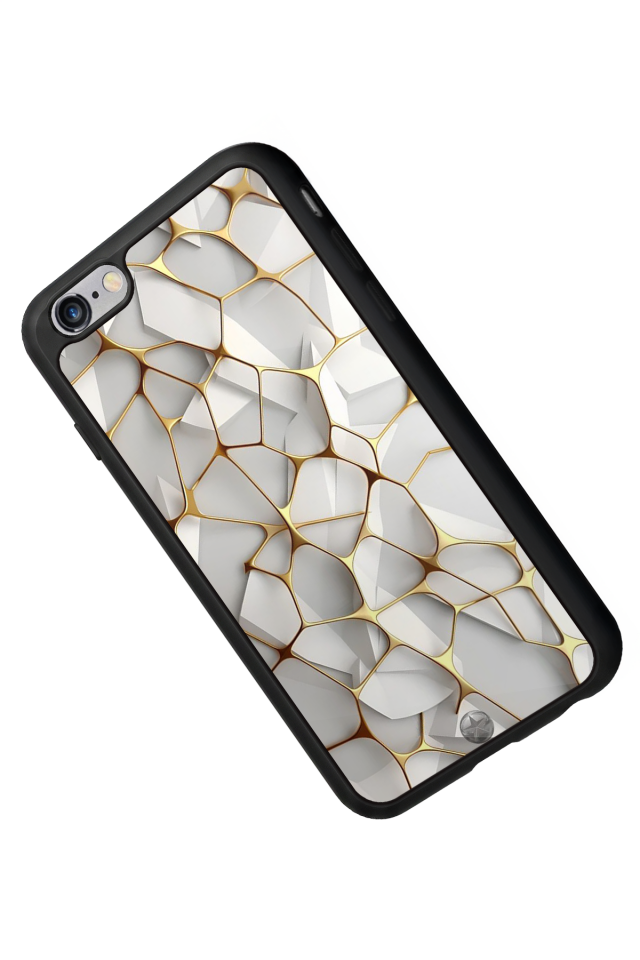 iPhone 6 Plus Uyumlu Mermer Marble Tasarımlı Glossy Premium Kılıf
