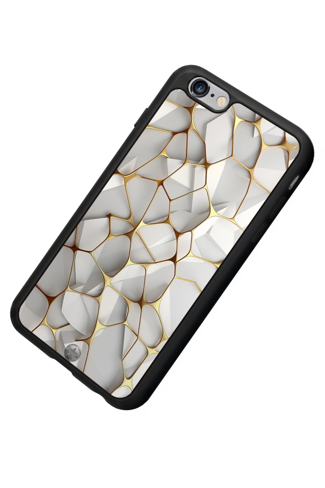 iPhone 6 Plus Uyumlu Mermer Marble Tasarımlı Glossy Premium Kılıf