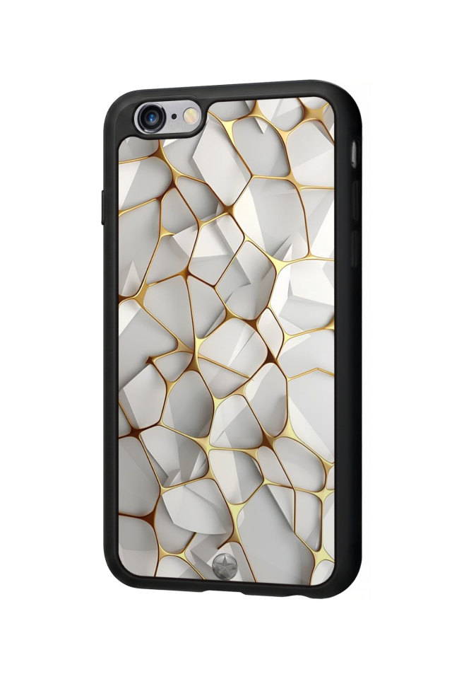 iPhone 6 Plus Uyumlu Mermer Marble Tasarımlı Glossy Premium Kılıf