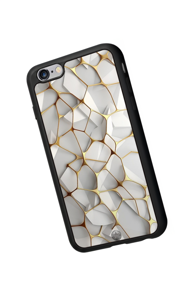 iPhone 6 Plus Uyumlu Mermer Marble Tasarımlı Glossy Premium Kılıf