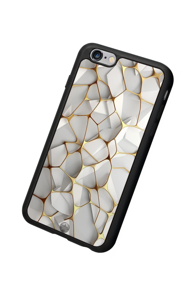 iPhone 6 Plus Uyumlu Mermer Marble Tasarımlı Glossy Premium Kılıf