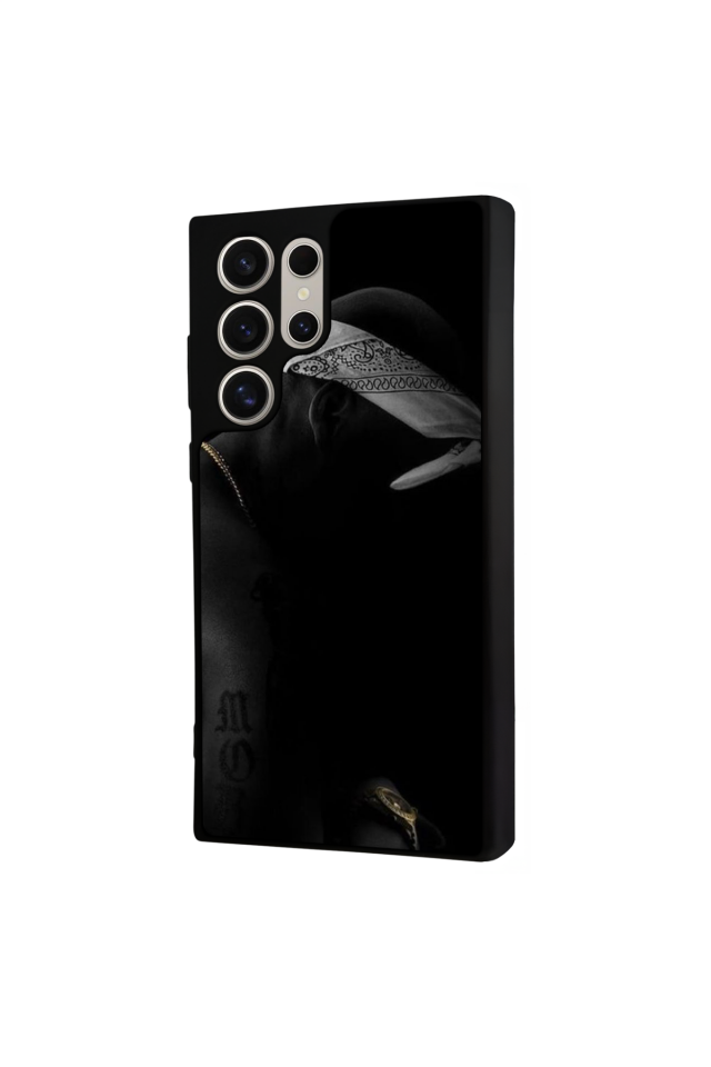 Samsung Galaxy S22 Ultra Uyumlu Tupac Tasarımlı Glossy Premium Kılıf