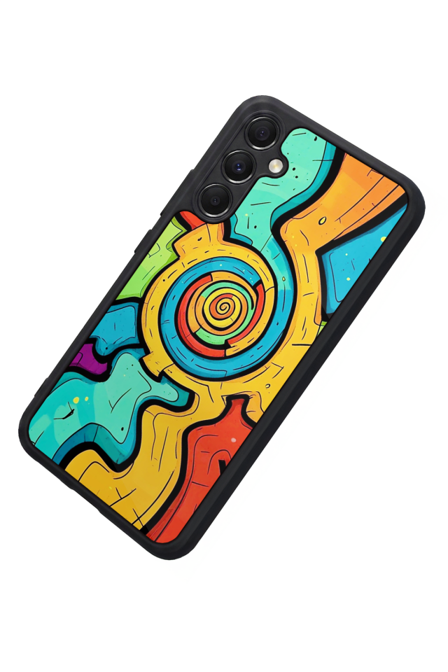 Samsung Galaxy M34 Uyumlu Abstract Tasarımlı Glossy Premium Kılıf