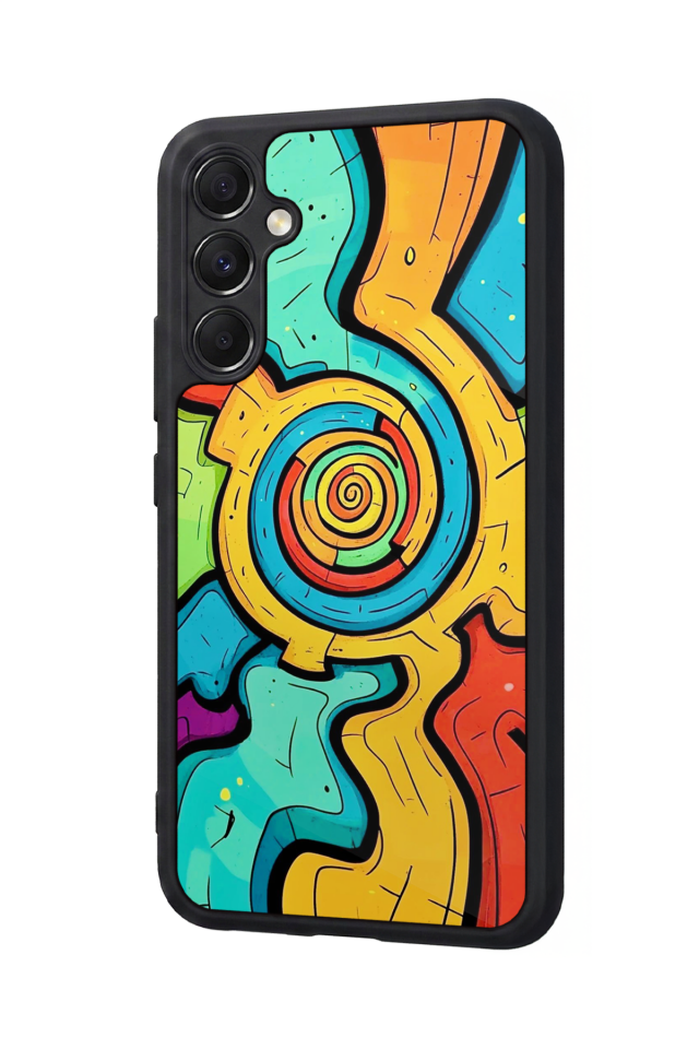 Samsung Galaxy M34 Uyumlu Abstract Tasarımlı Glossy Premium Kılıf