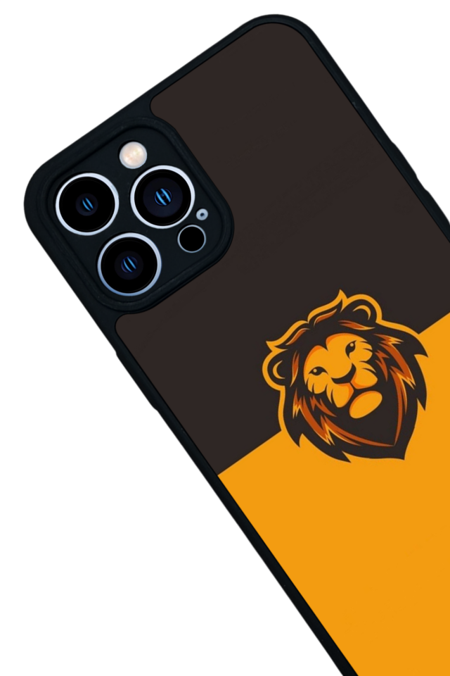 iPhone 13 Pro Max Uyumlu Aslan Tasarımlı Glossy Premium Kılıf
