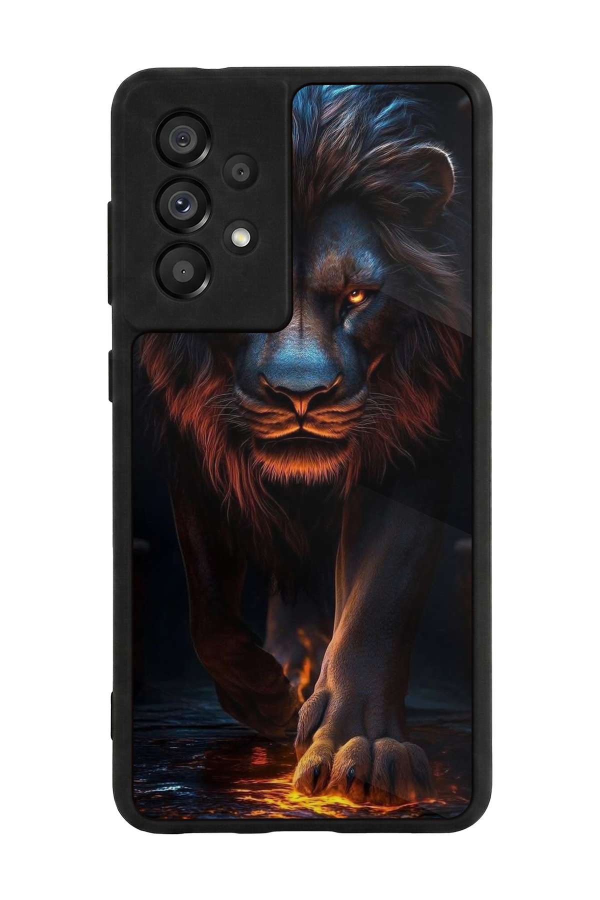 Samsung Galaxy A73 Uyumlu Aslan Tasarımlı Glossy Premium Kılıf