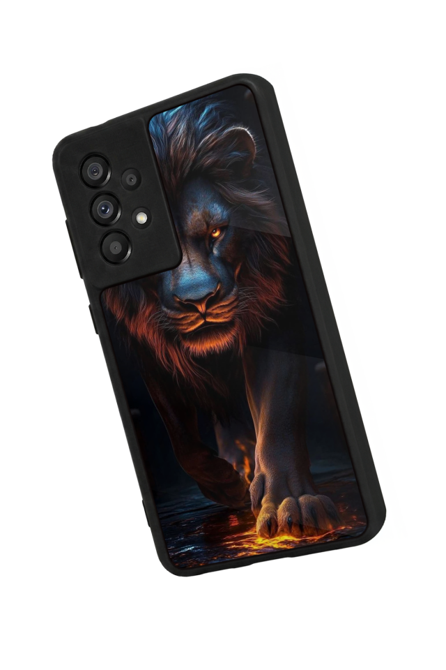 Samsung Galaxy A73 Uyumlu Aslan Tasarımlı Glossy Premium Kılıf