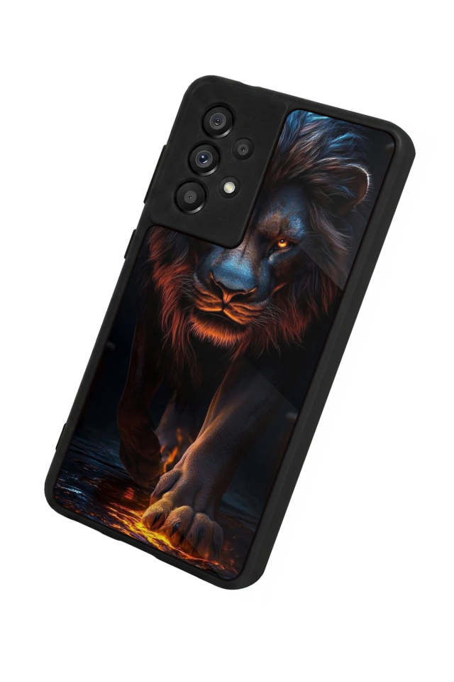 Samsung Galaxy A73 Uyumlu Aslan Tasarımlı Glossy Premium Kılıf