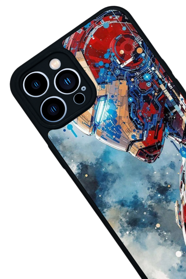 iPhone 12 Pro Max Uyumlu Iron Man ( Demir Adam ) Tasarımlı Glossy Premium Kılıf