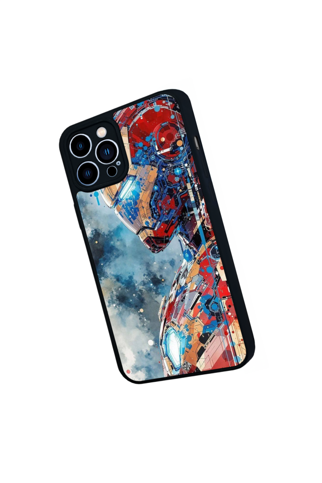 iPhone 12 Pro Max Uyumlu Iron Man ( Demir Adam ) Tasarımlı Glossy Premium Kılıf