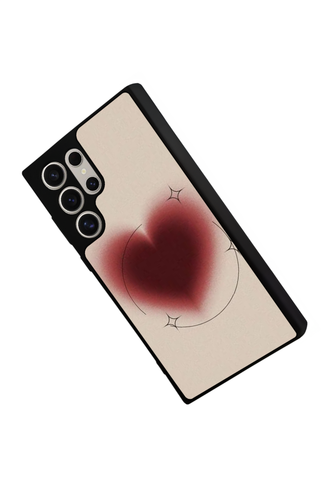 Samsung Galaxy S23 Ultra Uyumlu Kalp Love Tasarımlı Glossy Premium Kılıf