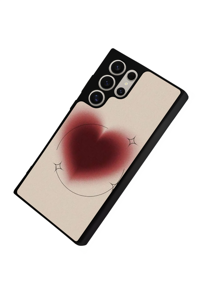 Samsung Galaxy S23 Ultra Uyumlu Kalp Love Tasarımlı Glossy Premium Kılıf