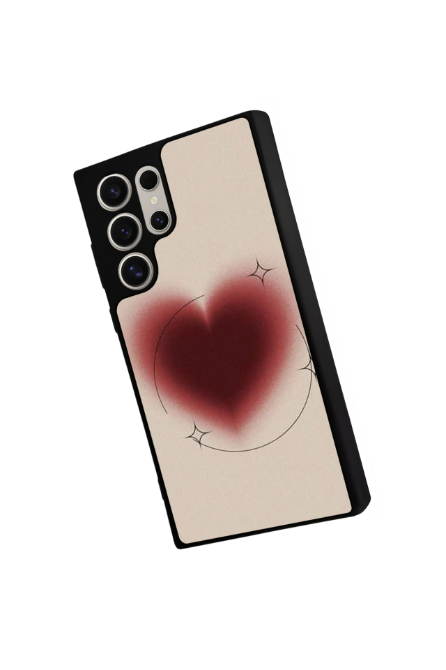 Samsung Galaxy S23 Ultra Uyumlu Kalp Love Tasarımlı Glossy Premium Kılıf