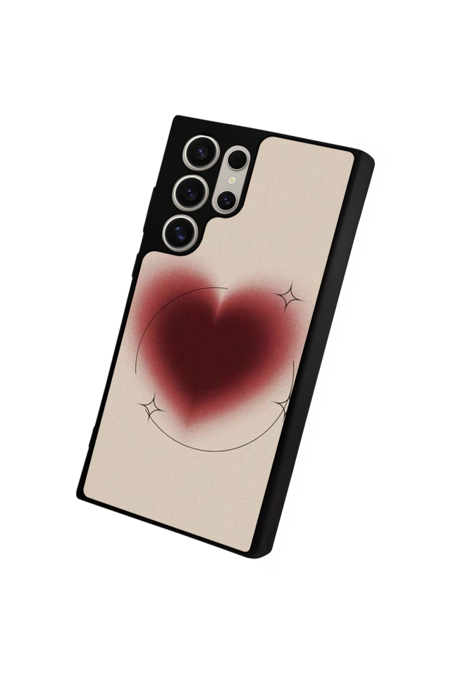 Samsung Galaxy S23 Ultra Uyumlu Kalp Love Tasarımlı Glossy Premium Kılıf