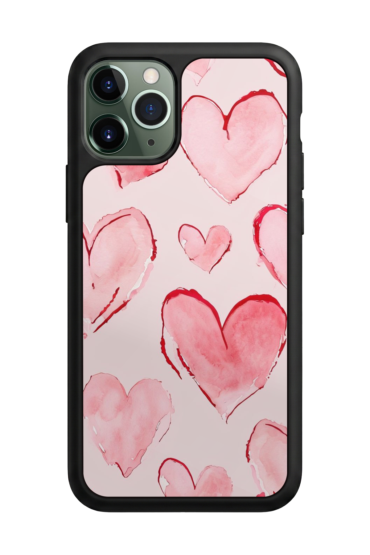 iPhone 11 Pro Uyumlu Kalp Love Tasarımlı Glossy Premium Kılıf