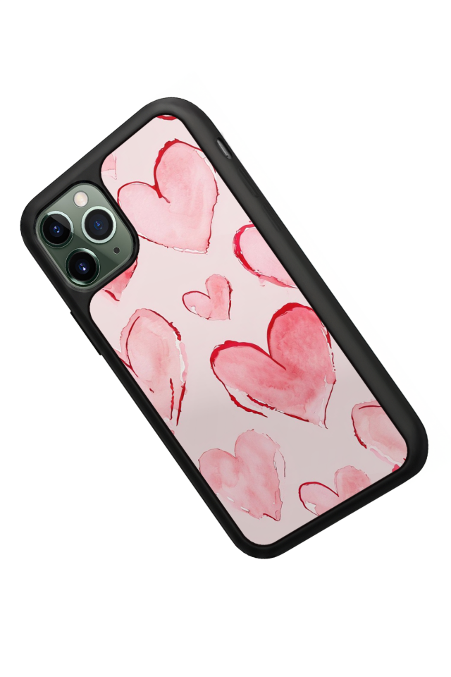 iPhone 11 Pro Uyumlu Kalp Love Tasarımlı Glossy Premium Kılıf